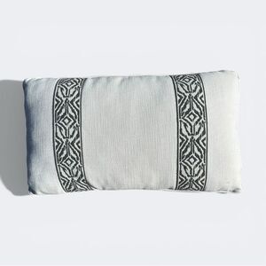 Perennials White Modern Artisan Lumbar Pillow 25”x14” Stripe Neutral Clean